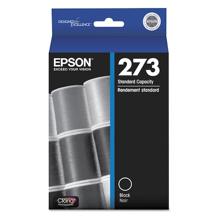 Epson T273020-S (273) Claria Ink, 250 Page-Yield, Black T273020-S
